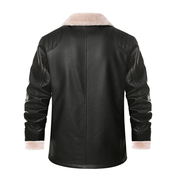 Chic leather jacket for men with warm lining and elegant collar Lune London