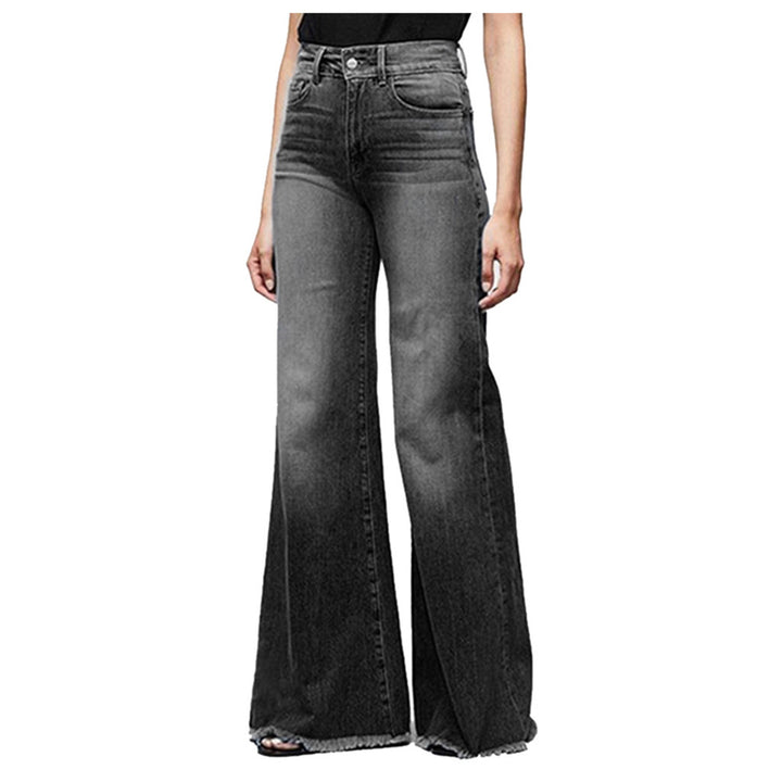 Women's High Cut Flared Jeans in Vintage Look Lune London