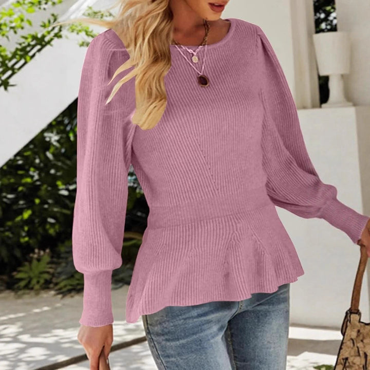 Ladies trendy sweater with elegant puff sleeves Lune London