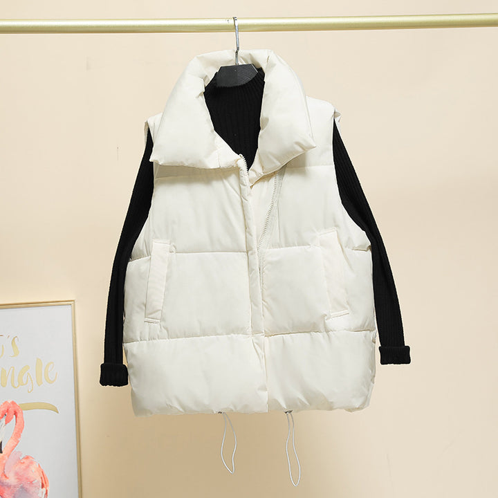 Ladies Fashionable and Lined Vest with High Collar Lune London