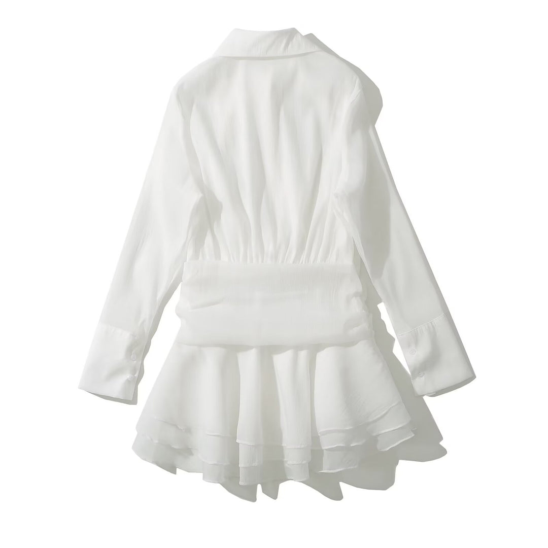 Blouse dresses for women with an elegant ruffle detail Lune London