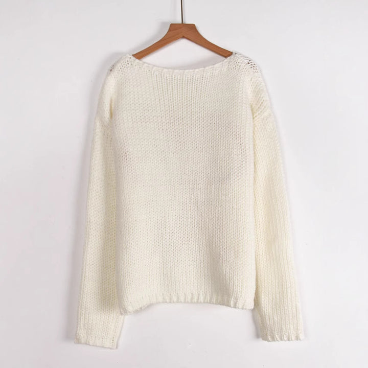 Pull en tricot pour femmes avec motif de nœud tressé Chic & Stil