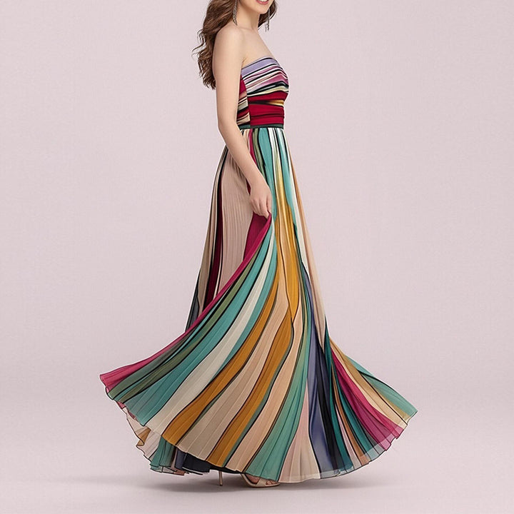 Robe maxi pour femme avec coupe fluide et dégradés de couleur sophistiqués Chic & Stil