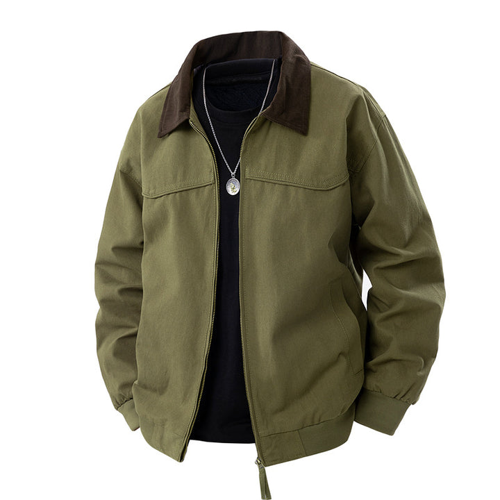 Lightweight utility jacket for men with high collar and practical pockets Lune London