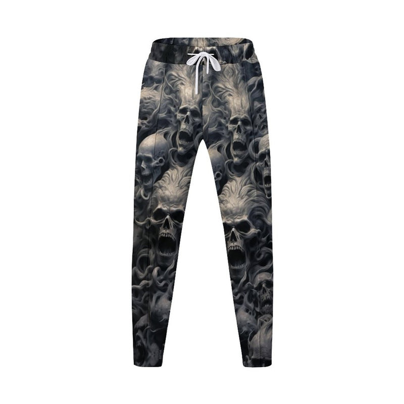 Men's cargo pants with unique skull pattern and elastic waist Lune London