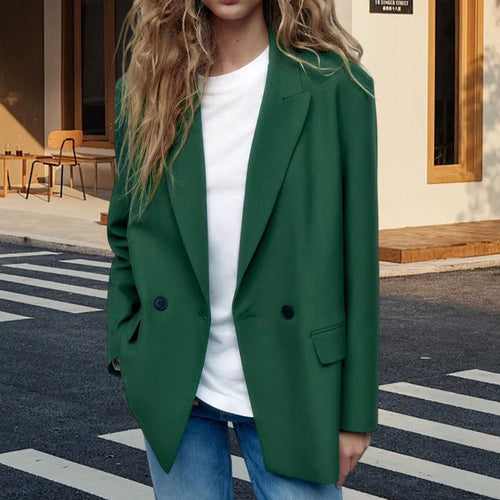 Women Elegant Double-Breasted Blazer Lune London