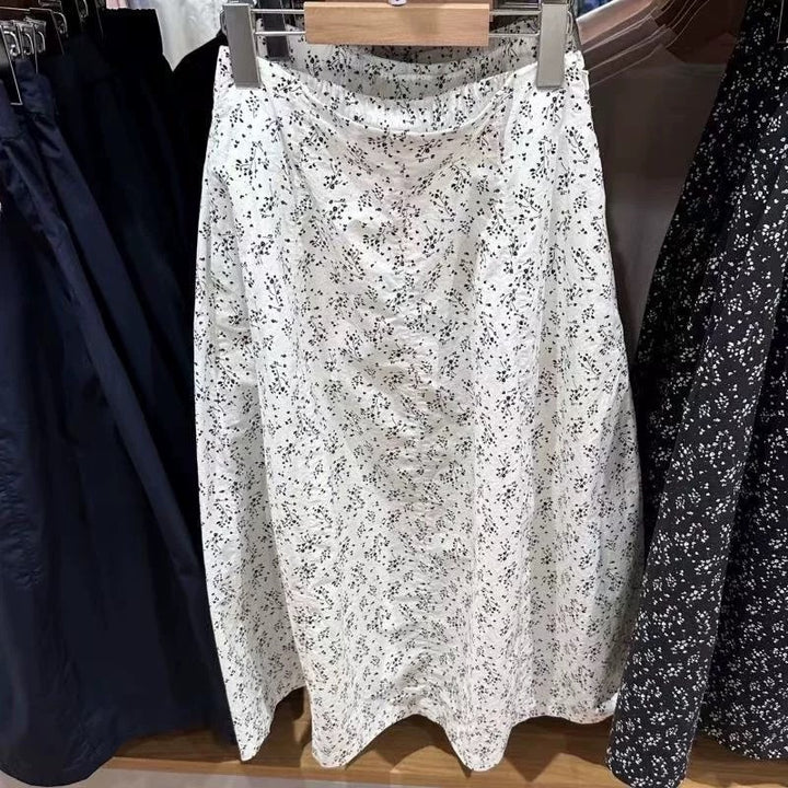 Jupe midi femme avec taille élastique et poches latérales Chic & Stil