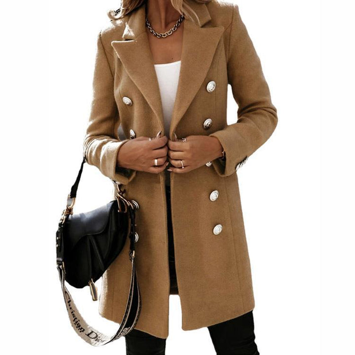 Women elegant double-breasted coat Lune London