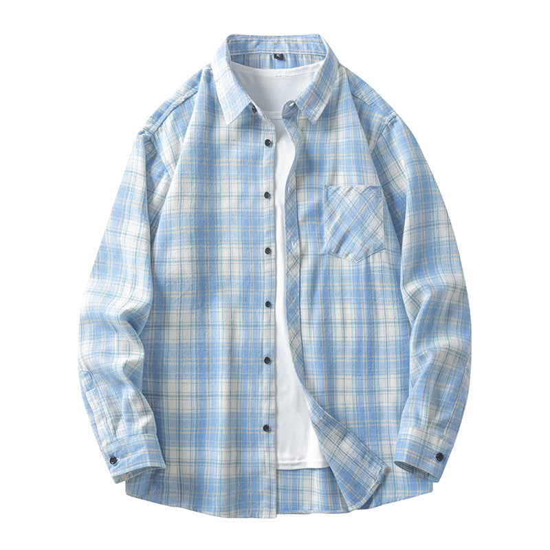 Casual checkered shirt for men with pockets and button-down collar Lune London