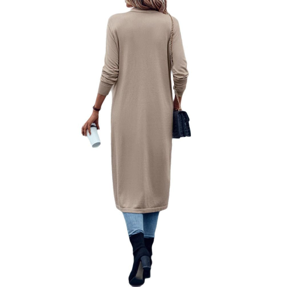Manteau en tricot pour femmes au design ouvert et à la coupe élégante
