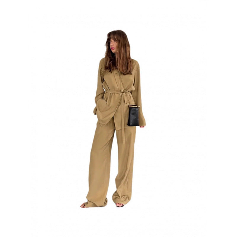 Women's blazer jacket with adjustable belt and practical pockets Lune London
