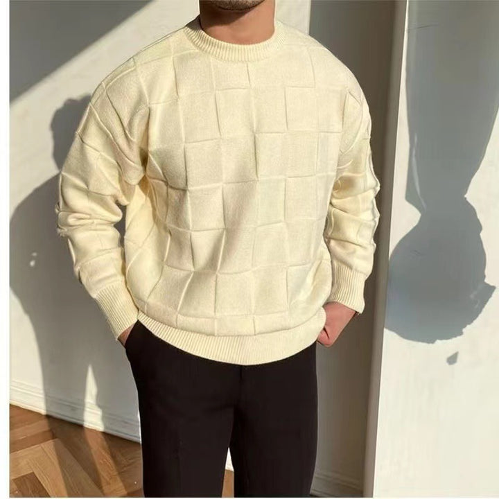 Casual men's sweater with textured design Lune London