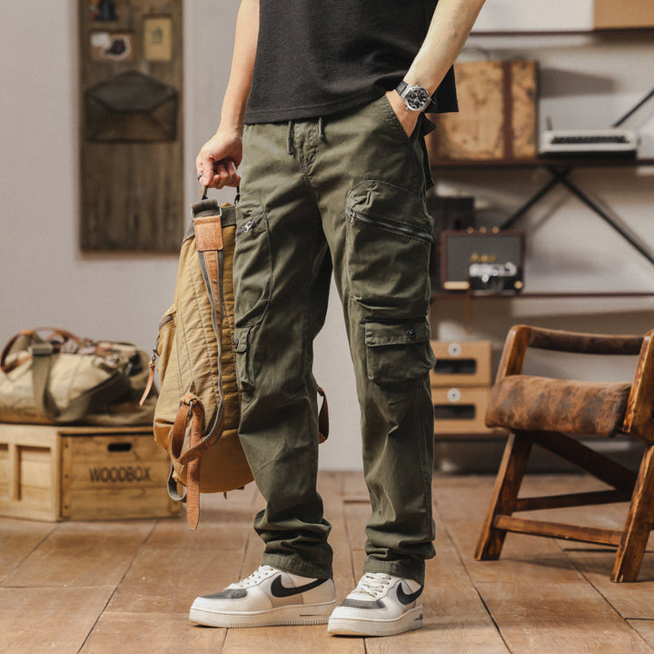 Pantalon cargo robuste pour hommes avec poches polyvalentes et ceinture ajustable Lune London