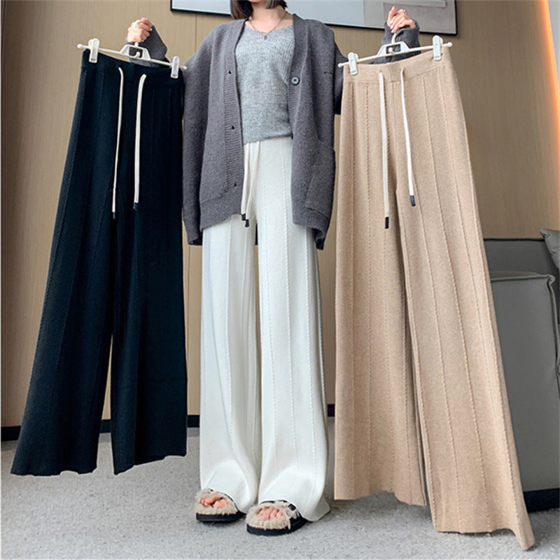 Pantalons amples et confortables pour femmes avec taille élastique et poches latérales