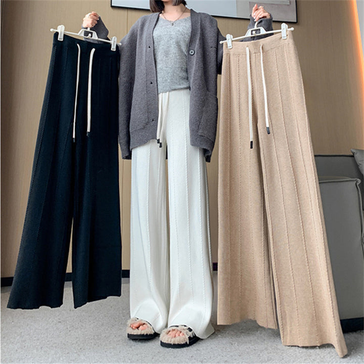 Pantalons amples et confortables pour femmes avec taille élastique et poches latérales