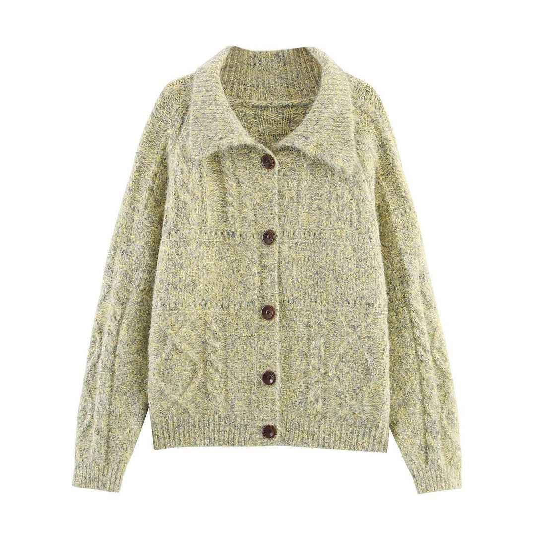 Ladies cardigan in soft fabric with large buttons Lune London