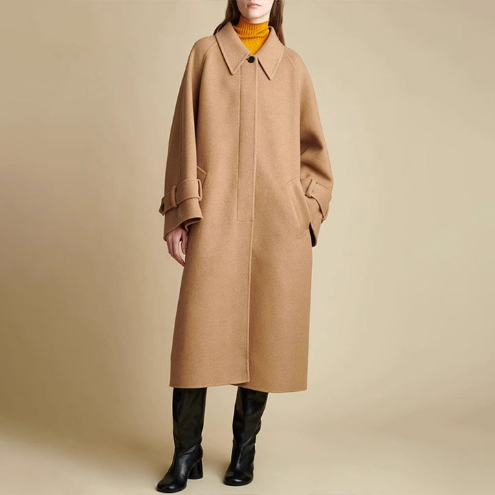 Manteau en laine surdimensionné pour femmes avec col moderne Chic & Stil