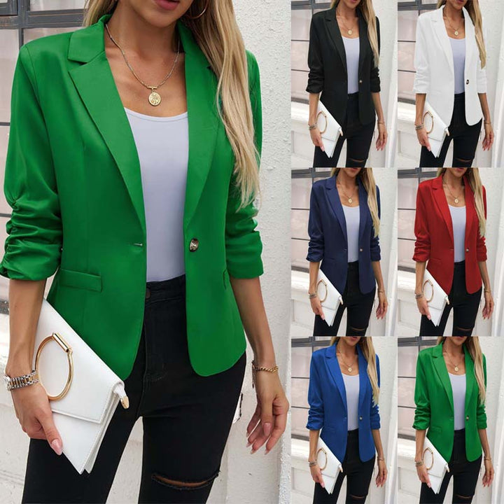 Elegant stretch jacket for women with loop sleeves and modern details Lune London