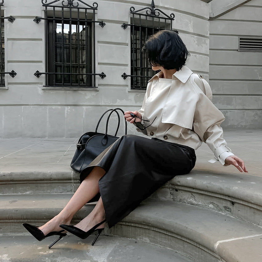 Trendy blazer jacket for women with an innovative cut and wide sleeves Lune London