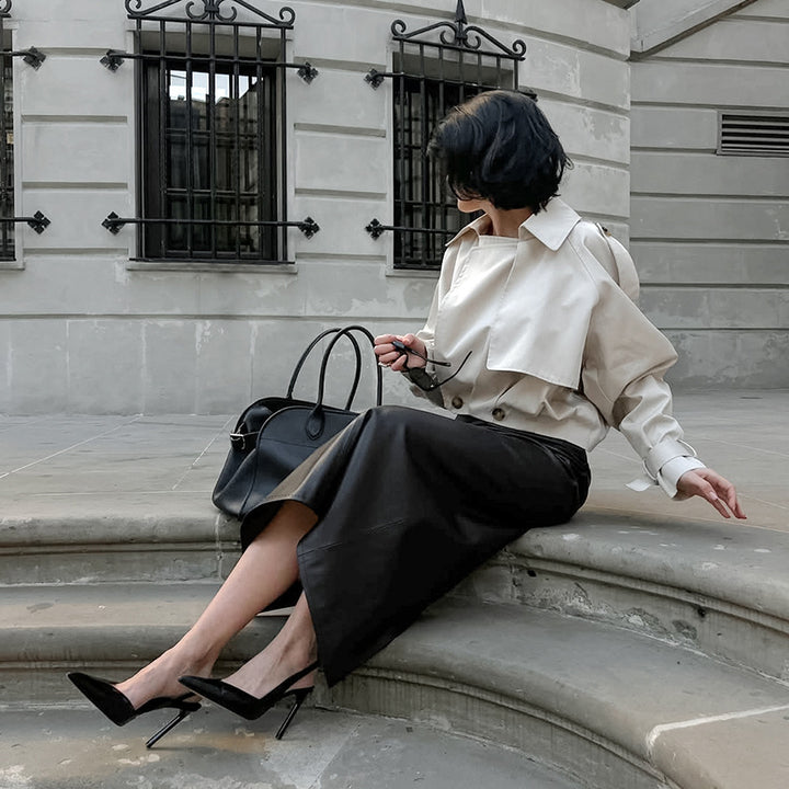 Trendy blazer jacket for women with an innovative cut and wide sleeves Lune London