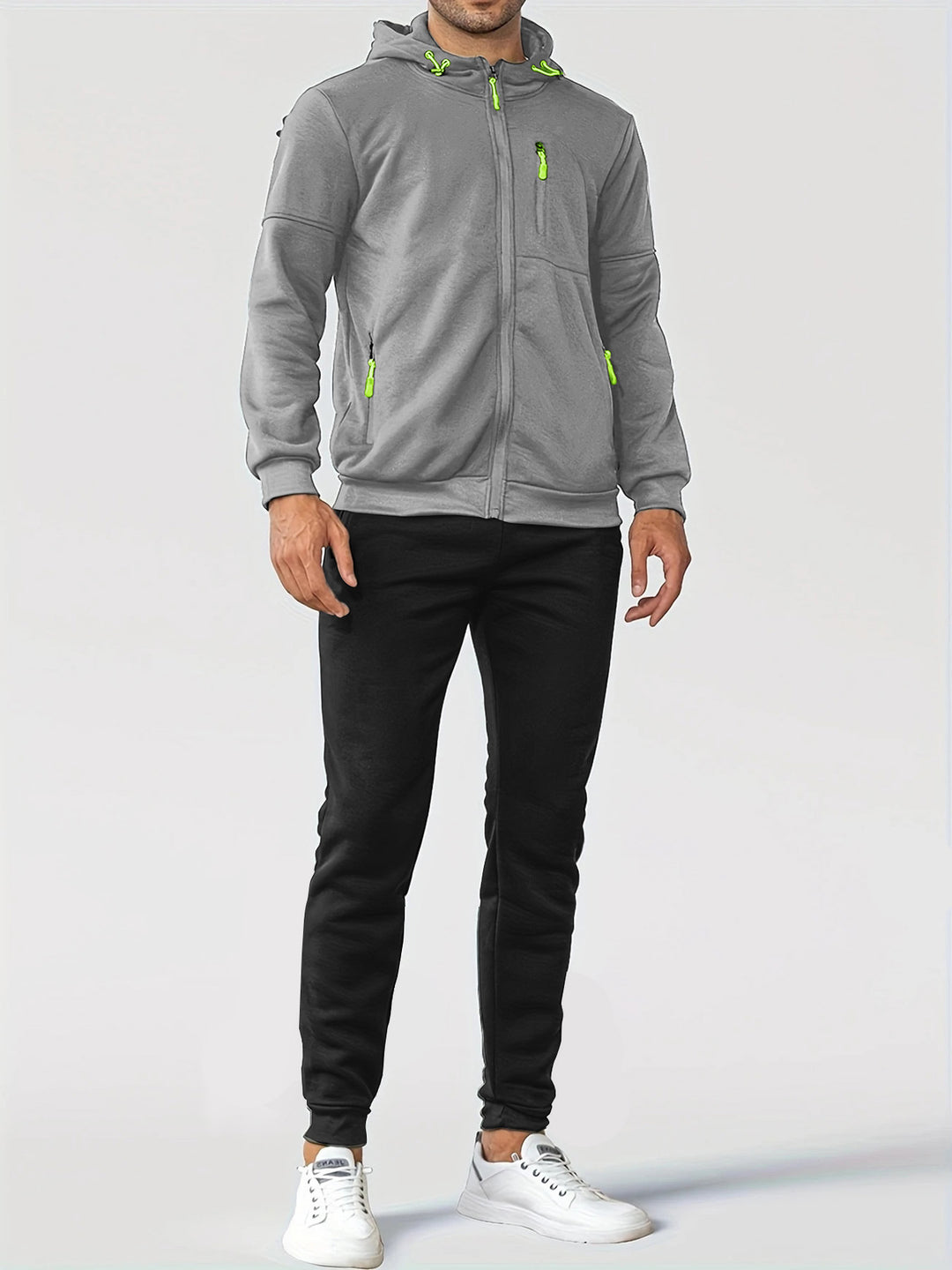Men's sporty fleece jacket with practical zip pockets Lune London