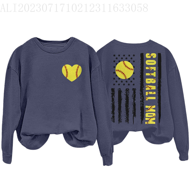 Sweat-shirt pour femmes avec design créatif de softball Chic & Stil