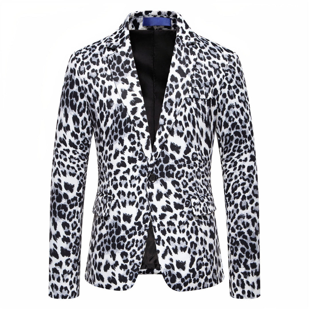 Men's Stylish Blazer with Animal Print and Slim Fit Lune London