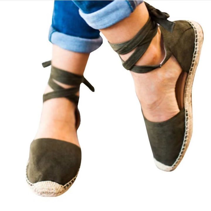Chic and stylish casual espadrilles for women with tie straps