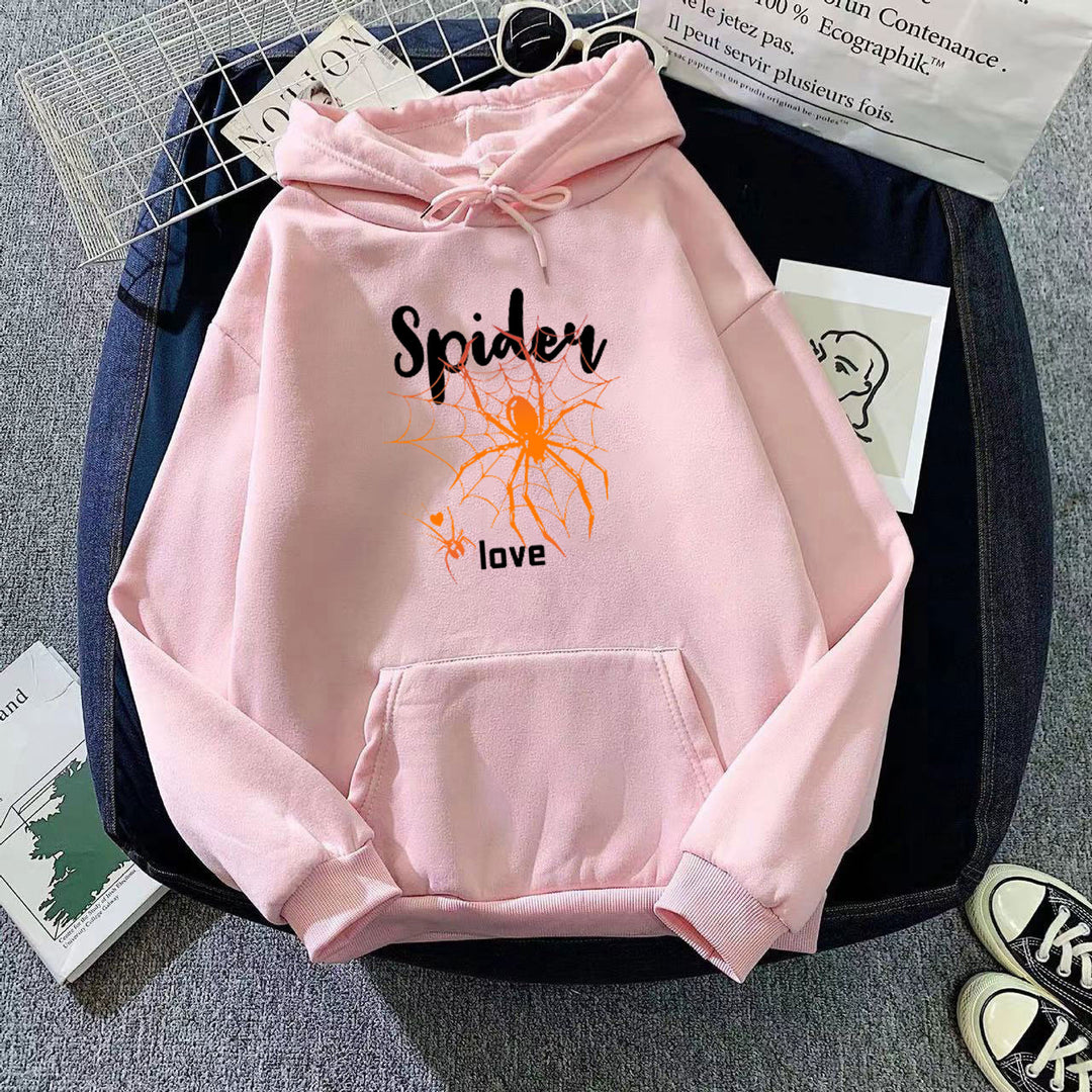 Women's hoodie with creative spider design Chic & Stil