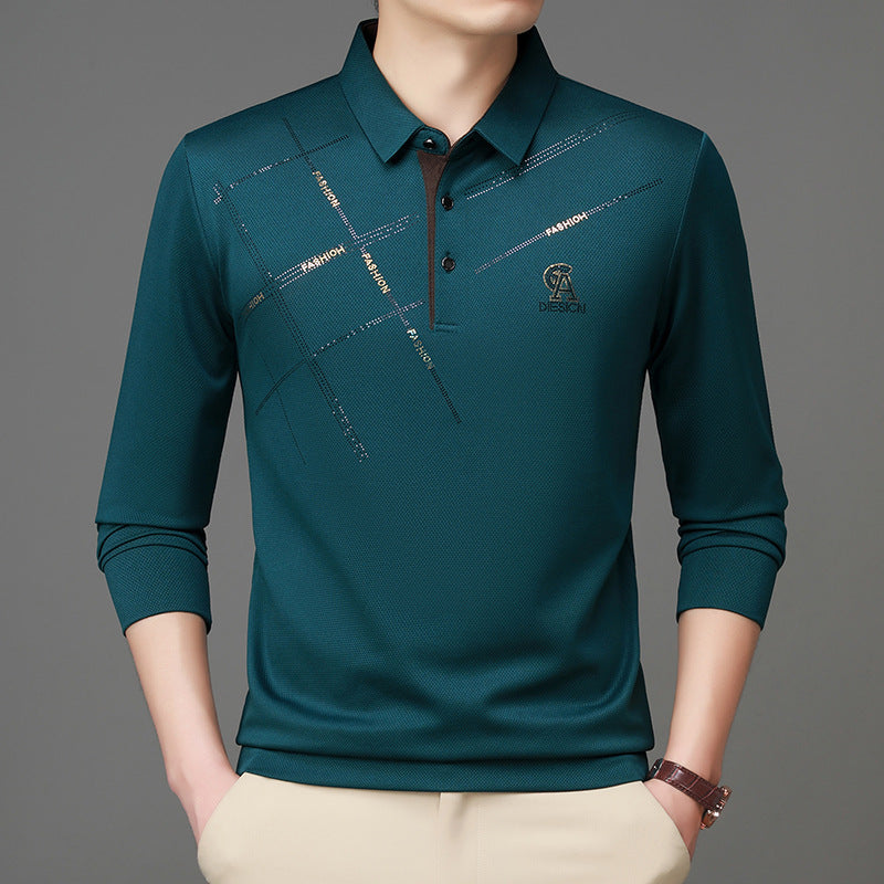 Men's polo t-shirt with stylish graphic print and high-quality functional material Lune London