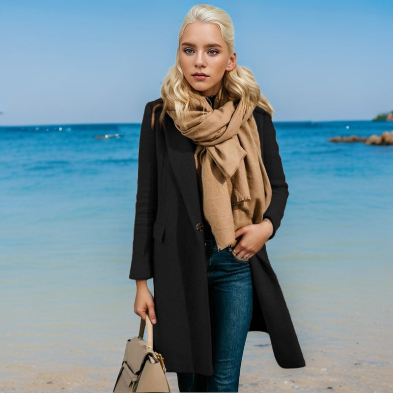 Ladies elegant trench coat with double-breasted and high-quality material Lune London