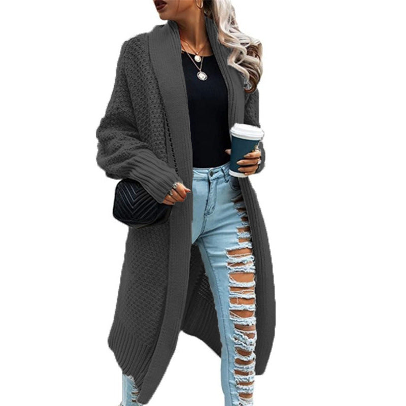 Cardigan en maille épaisse pour femmes avec coupe décontractée et structure de couture élégante Chic & Stil