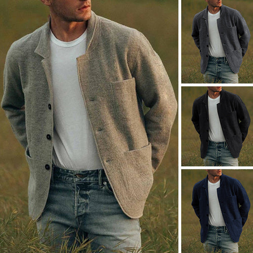 Comfortable and stylish men's cardigan with practical pockets Lune London