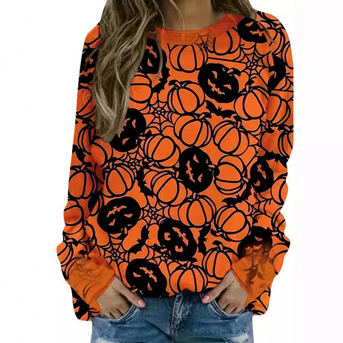 Casual women's sweatshirt with Halloween pattern and comfortable fit Lune London