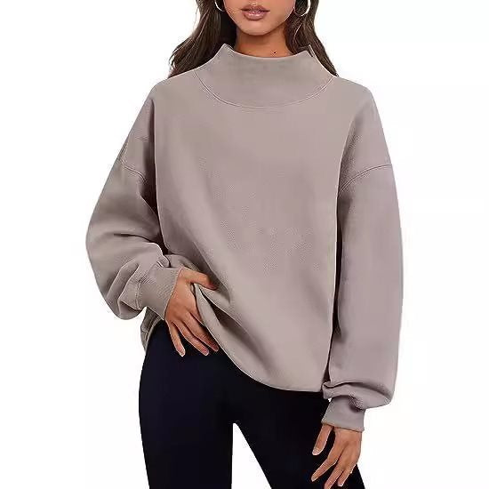 Oversized sweatshirt for women with closed collar and casual fit Lune London