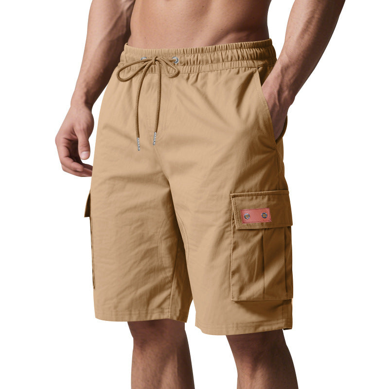Shorts cargo pour hommes avec taille élastique et poches latérales pratiques Lune London