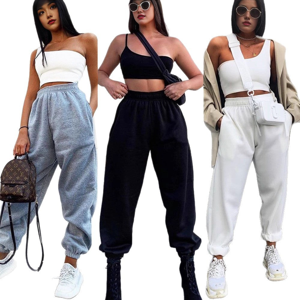 Women's comfortable sweatpants with elastic waistband and cuffs Chic & Stil