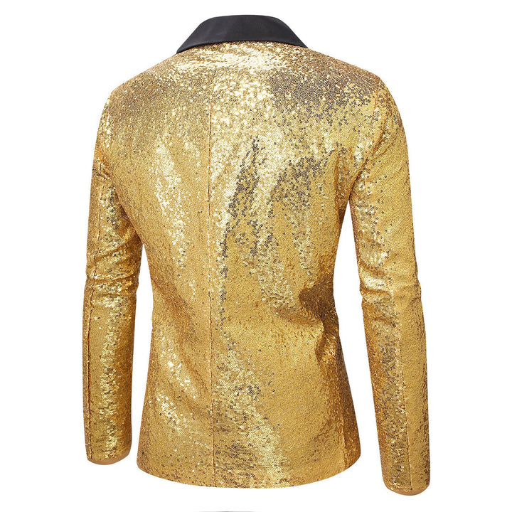 Elegant sequin blazer for men with classic lapels Lune London