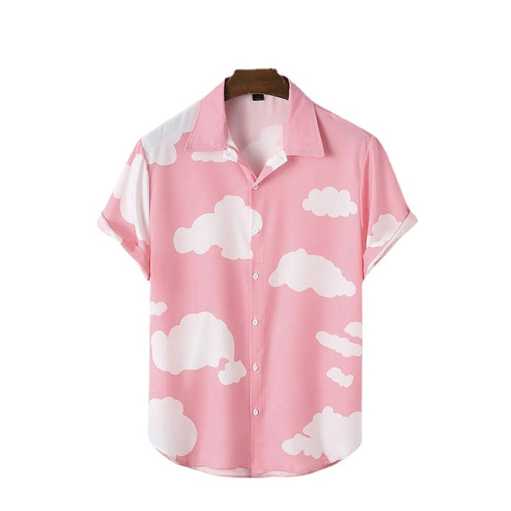 Short sleeve shirt for men with cloud pattern Lune London