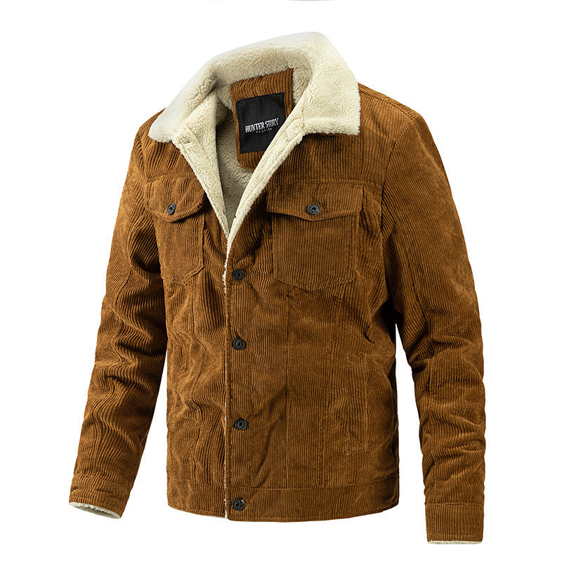 Corduroy jacket for men with soft teddy lining Lune London