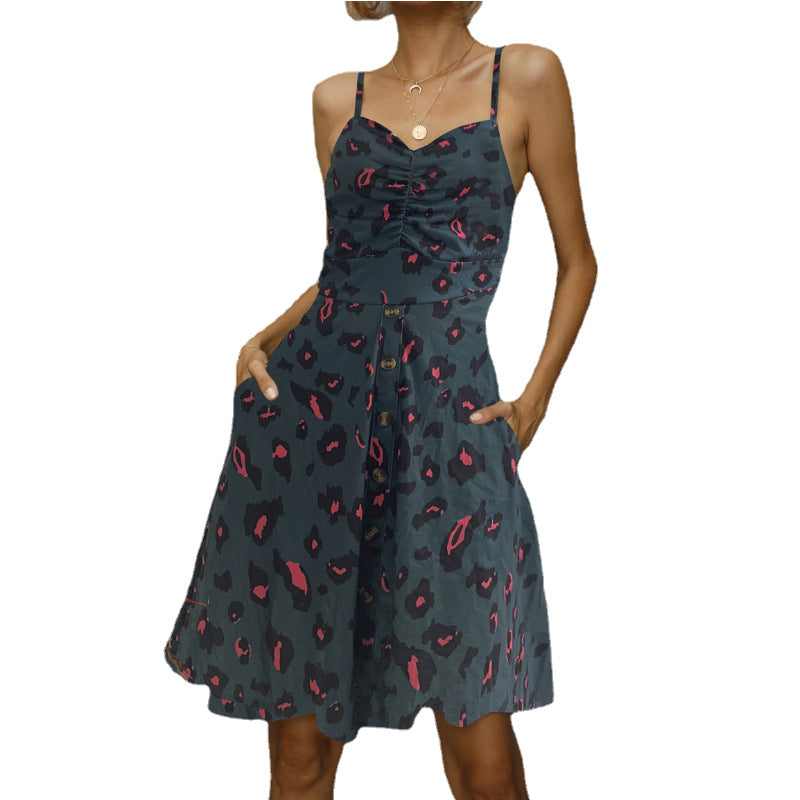 Lune London A-line Button Summer Dress for Ladies
