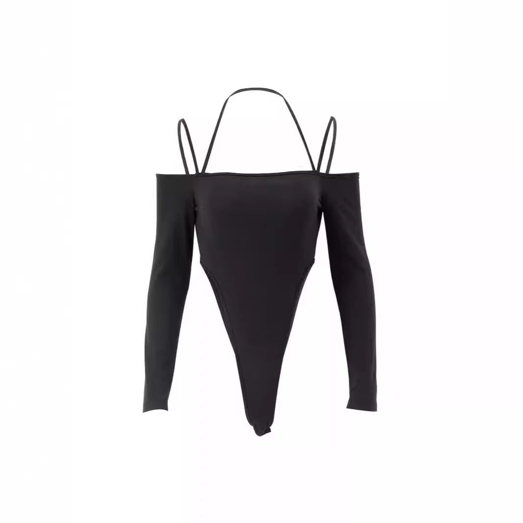 Women Elegant bodysuit with off-shoulder and long sleeves Lune London