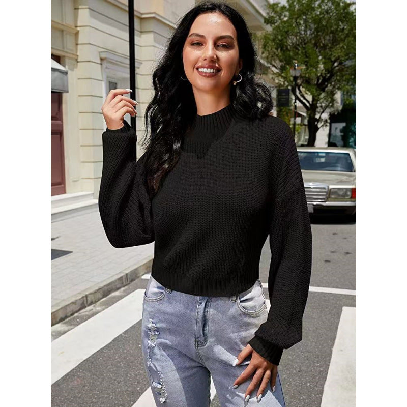 Women Fashion Knitted Sweater with Wide Neck Lune London