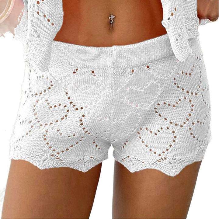 Lune London women's heart patterned knit shorts