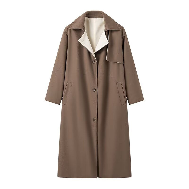 Oversized trench coat for women with an elegant lapel and practical pockets Chic und Stil