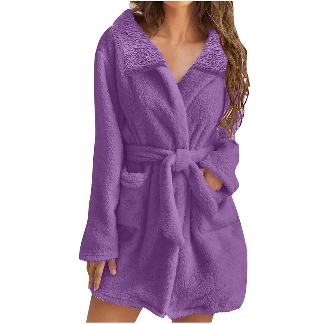 Ladies Cozy Polar Fleece Robe Lune London