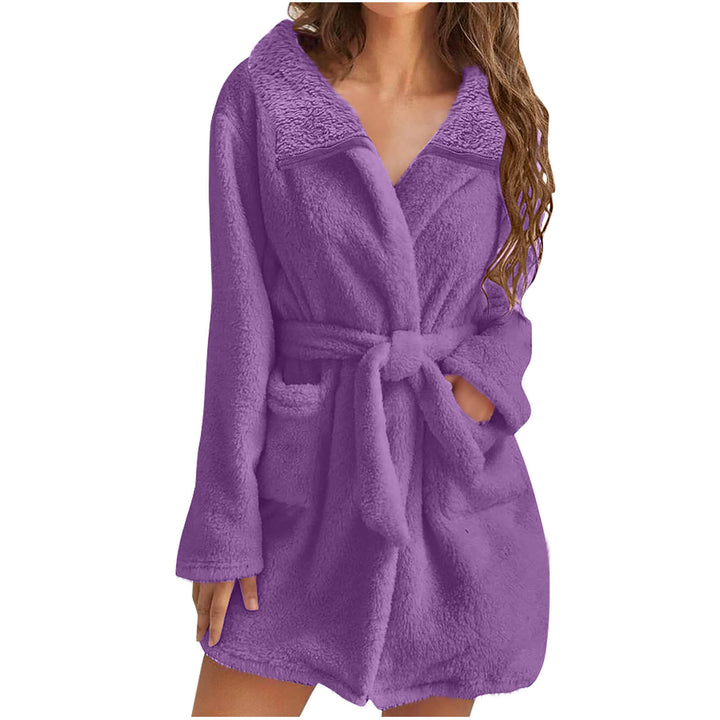 Ladies Cozy Polar Fleece Robe Lune London