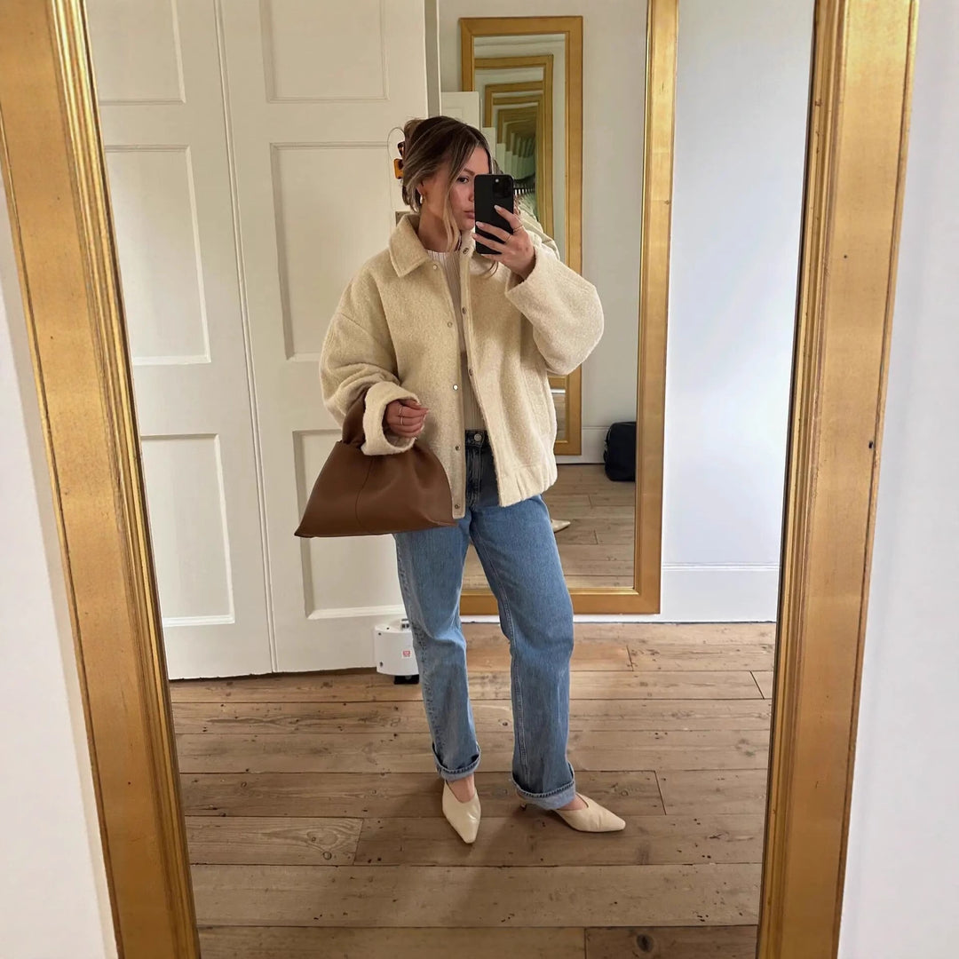 Teddy jacket for women, durable and cozy, with elastic waistband Lune London