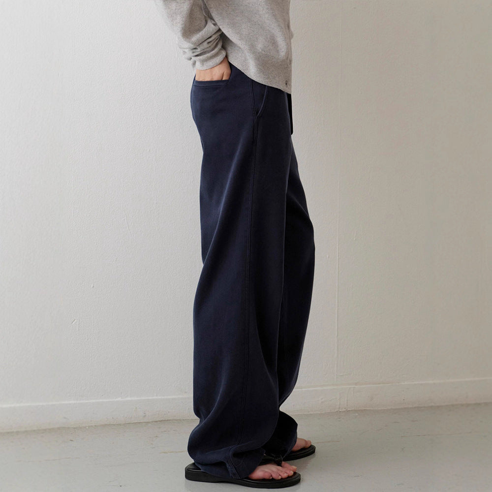 Pantalons en denim larges pour femmes avec taille haute Chic & Stil