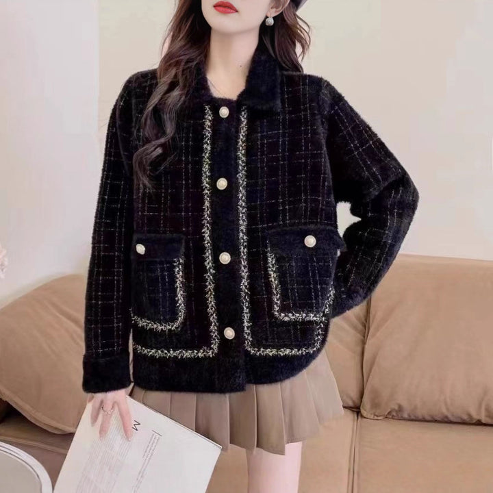 Veste élégante pour femmes avec un motif pied-de-poule intemporel Chic & Stil